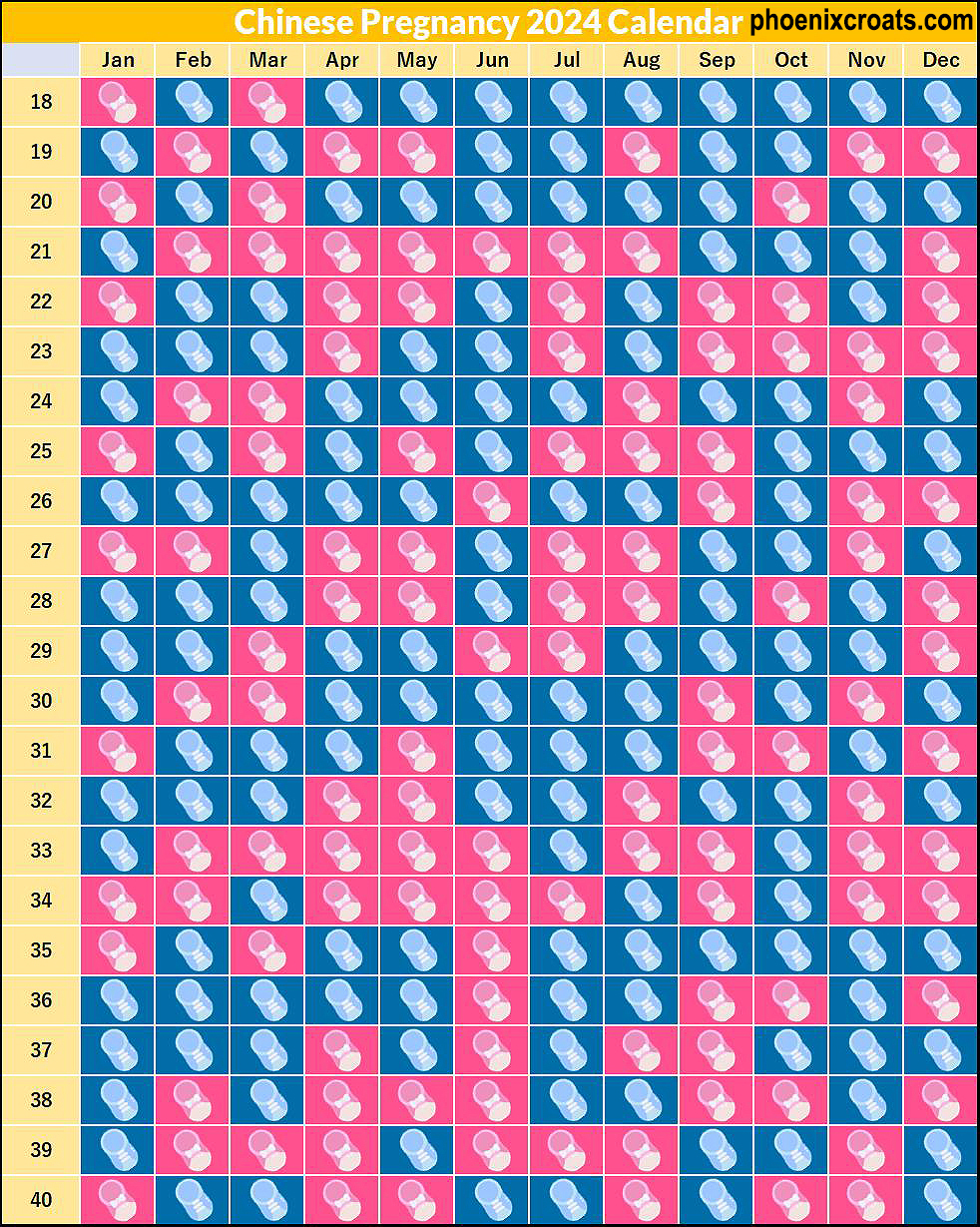 Chinese Baby Gender Calendar 2026 Phoenixcroats